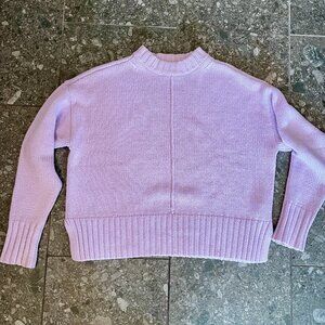 A New Day Lavender Crop Cotton Blend Sweater Size XS